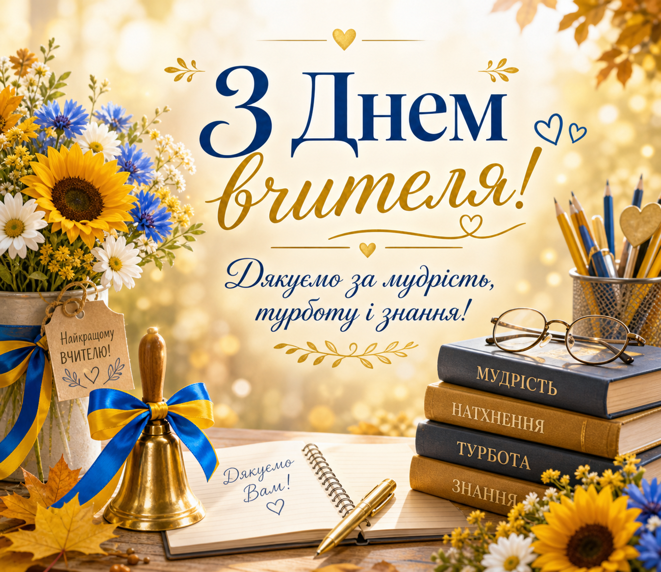 З ДНЕМ ПРАЦІВНИКІВ ОСВІТИ🌹! З ДНЕМ ВЧИТЕЛЯ💐!